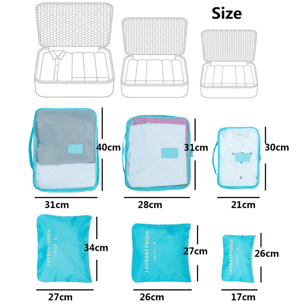 Set Organizador de Viaje - 6 en 1