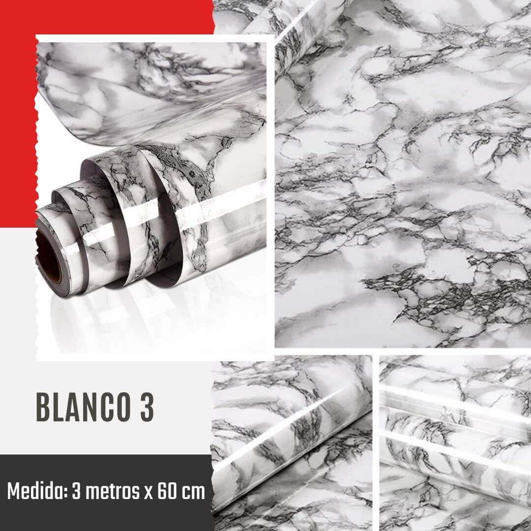 Adhesivo Mármol - 3 Metros x 60 cm